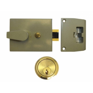 Union Cylinder Night Latch White Case - 60mm Backset